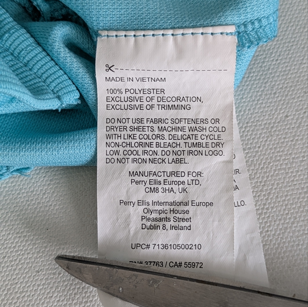 GRAND SLAM Men's GOLF POLO TEE KNIT SHIRT EASY CARE Performance Sz L Turquoise - Picture 11 of 11